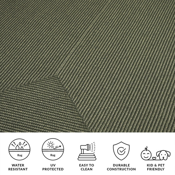 Safavieh Braided Area Rug - Stylish Green Design For Indoor/Outdoor Spaces, Perfect For Comfort And Elegance Green Polypropylene Pile Brd315a-10r