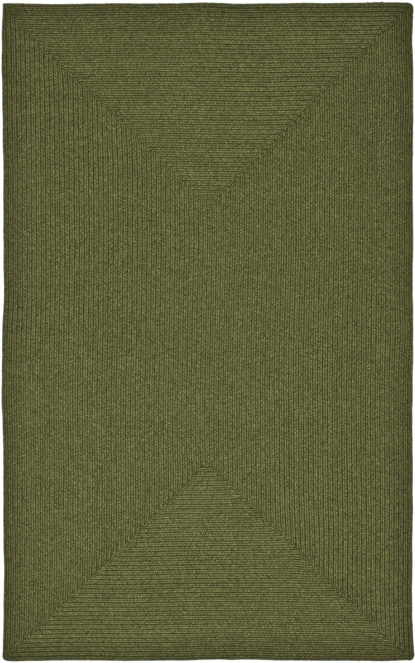 Safavieh Braided Handwoven Oval Rug 6X8 Green — Low-Profile Polypropylene, Durable Stain-Resistant Style BRD315A-68OV
