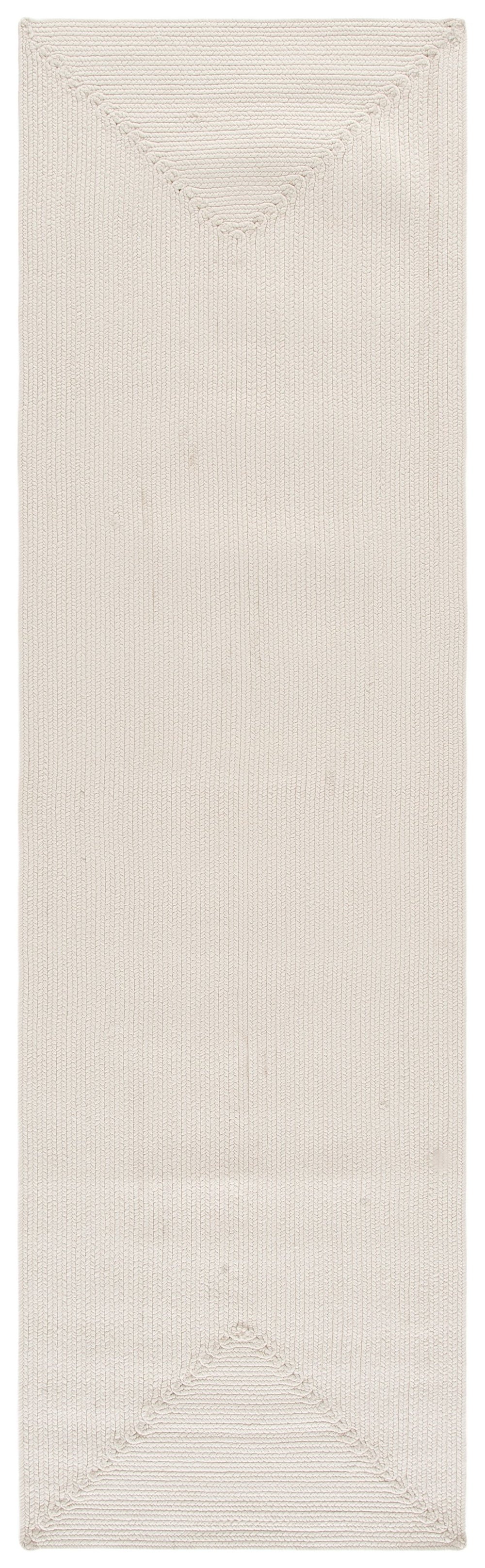 Safavieh Braided Hand‑Woven Cream Area Rug — Durable Polypropylene Low‑Profile Braided Design For Indoors Outdoors 6'-0" x 6'-0" BRD315C-6SQ