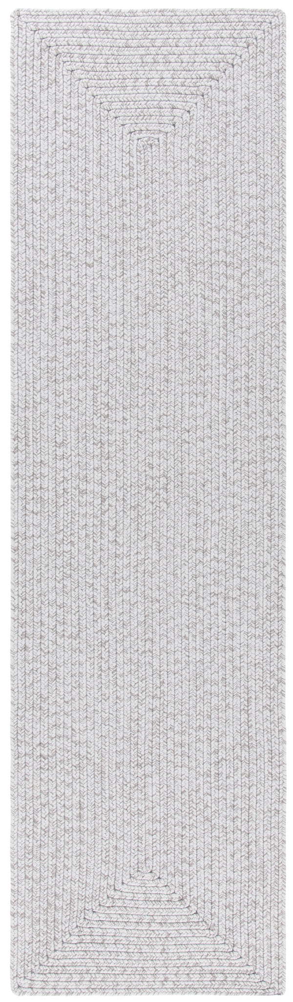 Safavieh Braided Hand‑Woven Silver Grey Runner For Hallways And Entryways — Slim, Durable, Easy‑Care Polypropylene 2'-3" x 16'-0" BRD315F-216
