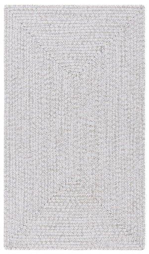 Safavieh Braided Indoor/Outdoor Silver-Grey Area Rug — Hand-Woven Polypropylene, Low-Profile Braided Texture For Easy Care And Lasting Durability 6'-0" x 8'-0" BRD315F-68