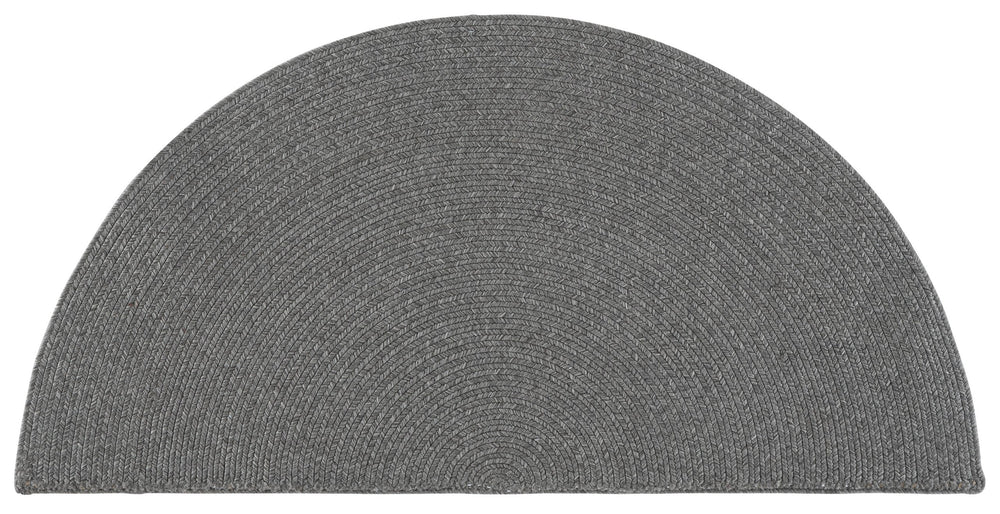 Safavieh Braided Hand-Woven Dark Grey Round Rug, Durable Polypropylene Braided Texture For Indoor/Outdoor Living 6'-0" x 6'-0" BRD315G-6R