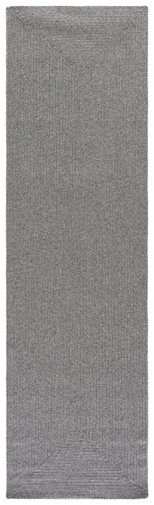 Safavieh Braided Dark Grey Indoor/Outdoor Area Rug — Low-Profile Braided Polypropylene, Durable Washable Texture 8'-0" x 10'-0" BRD315G-8