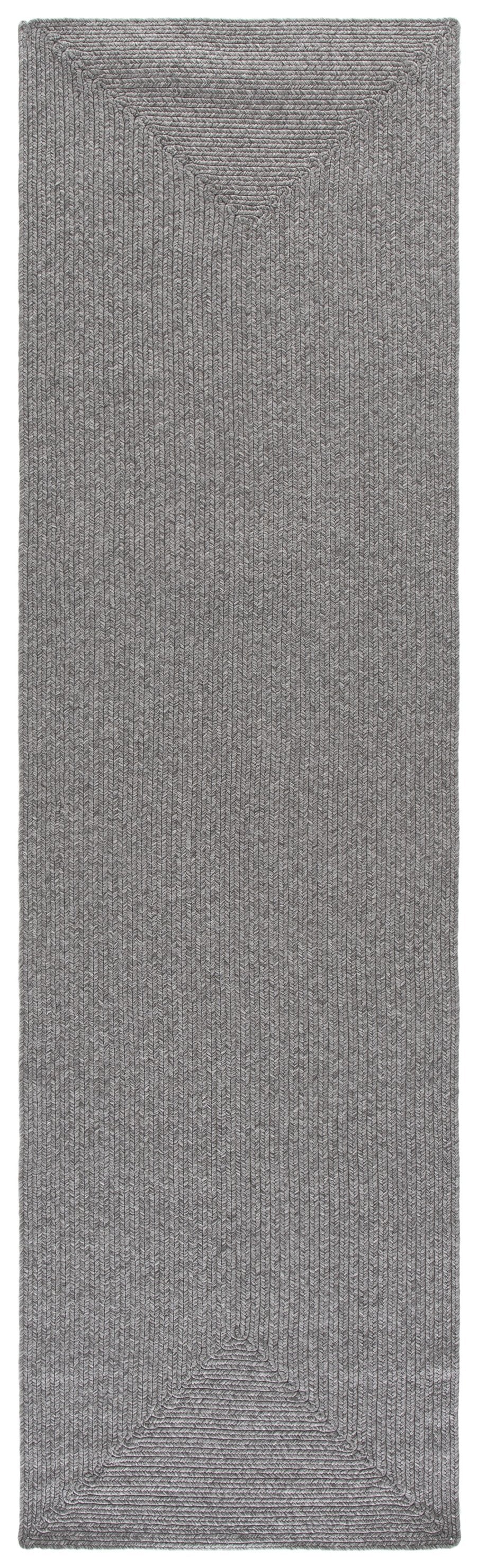 Safavieh Braided Handwoven Dark Grey Indoor Outdoor Rug — Low-Profile, Washable Polypropylene For Durability 6'-0" x 9'-0" BRD315G-6