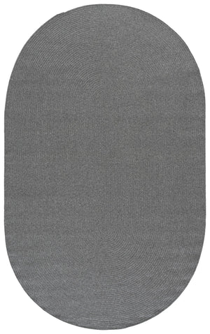 Safavieh Braided Dark Grey Indoor/Outdoor Area Rug — Low-Profile Braided Polypropylene, Durable Washable Texture 8'-0" x 10'-0" BRD315G-8