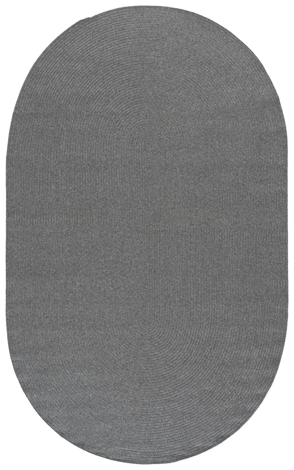 Safavieh Braided Dark Grey Indoor/Outdoor Area Rug — Low-Profile Braided Polypropylene, Durable Washable Texture 8'-0" x 10'-0" BRD315G-8