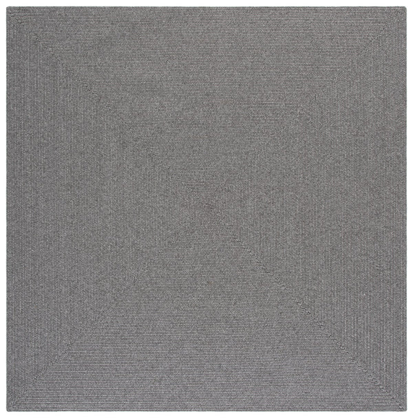 Safavieh Braided Dark Grey Indoor/Outdoor Area Rug — Low-Profile Braided Polypropylene, Durable Washable Texture 8'-0" x 10'-0" BRD315G-8