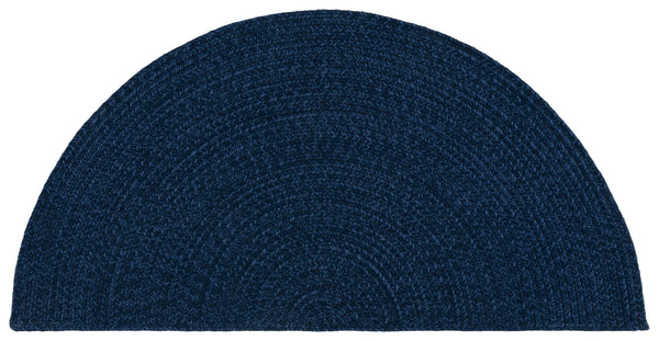 Safavieh Braided Hand-Woven Oval Navy Rug — Durable Polypropylene, Low-Profile 1/4" Pile, Indoor/Outdoor Elegance 6'-0" x 8'-0" BRD315N-68OV