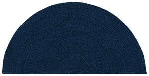 Safavieh Braided Navy Braided Accent Rug 24X36 Compact Hand-Woven Polypropylene Low-Profile Washable Decor 2'-0" x 3'-0" BRD315N-2
