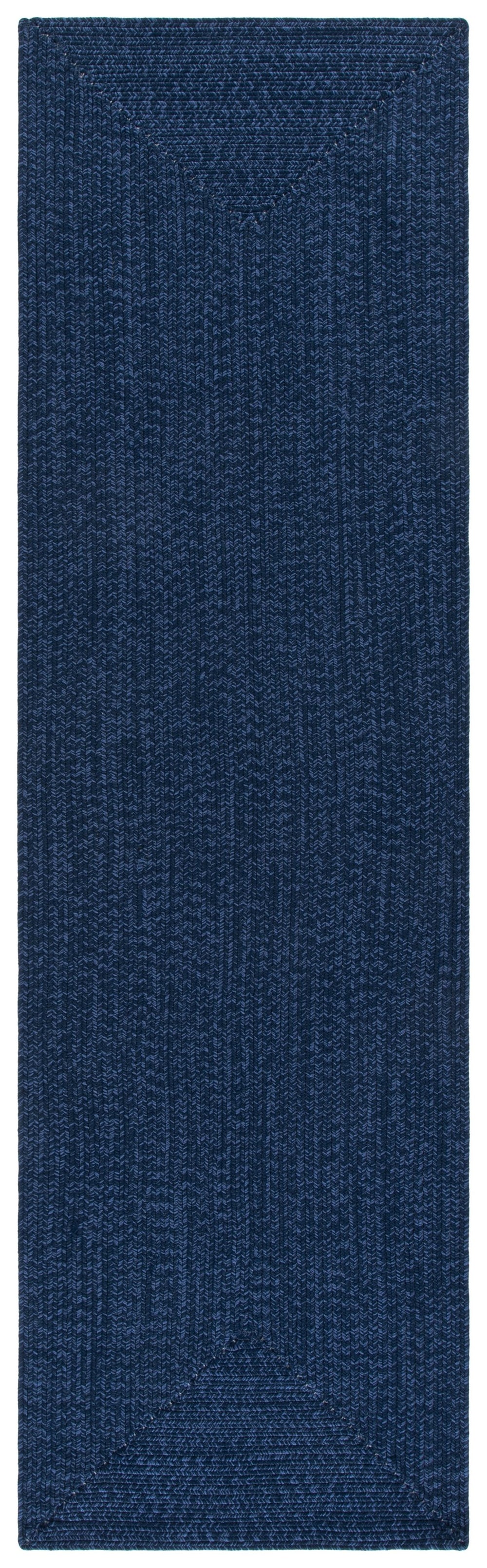 Safavieh Braided Hand-Woven Oval Navy Rug — Durable Polypropylene, Low-Profile 1/4" Pile, Indoor/Outdoor Elegance 6'-0" x 8'-0" BRD315N-68OV