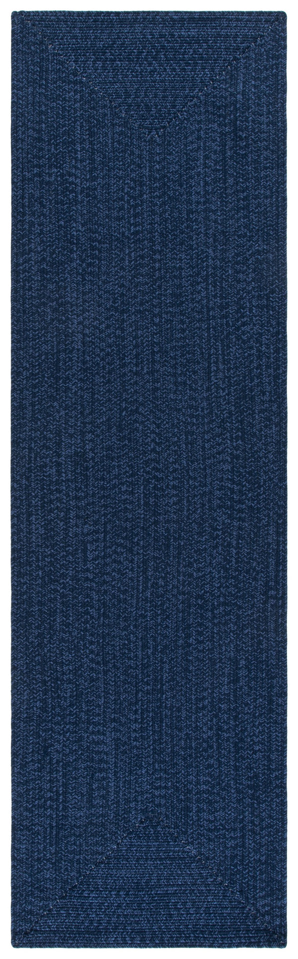 Safavieh Braided Navy Hand-Woven Area Rug - Durable Polypropylene Braid, Low-Profile, Washable For Indoor/Outdoor Spaces 8'-0" x 10'-0" BRD315N-8