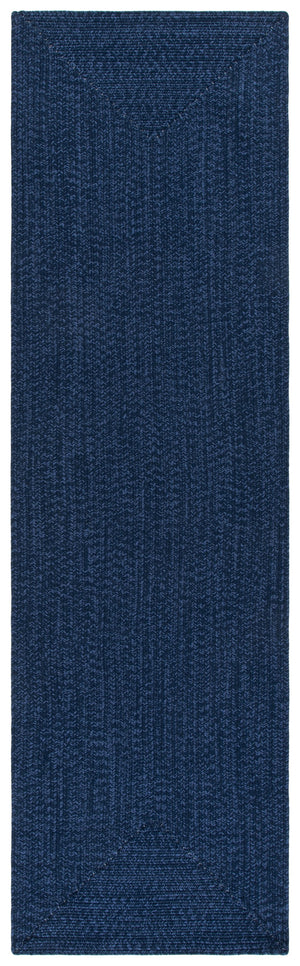 Safavieh Braided Navy Braided Accent Rug 24X36 Compact Hand-Woven Polypropylene Low-Profile Washable Decor 2'-0" x 3'-0" BRD315N-2