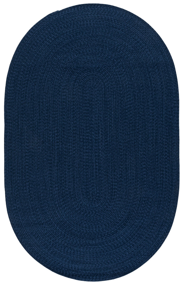Safavieh Braided Hand-Woven Oval Navy Rug — Durable Polypropylene, Low-Profile 1/4" Pile, Indoor/Outdoor Elegance 6'-0" x 8'-0" BRD315N-68OV