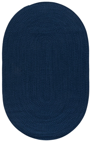 Safavieh Braided Navy Hand-Woven Area Rug - Durable Polypropylene Braid, Low-Profile, Washable For Indoor/Outdoor Spaces 8'-0" x 10'-0" BRD315N-8