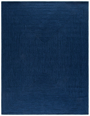 Safavieh Braided Navy Hand-Woven Area Rug - Durable Polypropylene Braid, Low-Profile, Washable For Indoor/Outdoor Spaces 8'-0" x 10'-0" BRD315N-8
