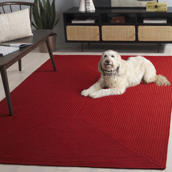 Safavieh Braided Area Rug - Stylish Green Design For Indoor/Outdoor Spaces, Perfect For Comfort And Elegance Rust Polypropylene Pile Brd315p-6