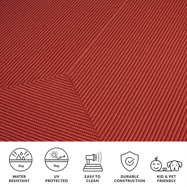 Safavieh Braided Area Rug - Stylish Green Design For Indoor/Outdoor Spaces, Perfect For Comfort And Elegance Rust Polypropylene Pile Brd315p-6