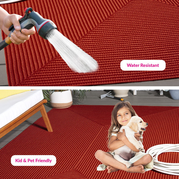 Safavieh Braided Area Rug - Stylish Green Design For Indoor/Outdoor Spaces, Perfect For Comfort And Elegance Rust Polypropylene Pile Brd315p-6