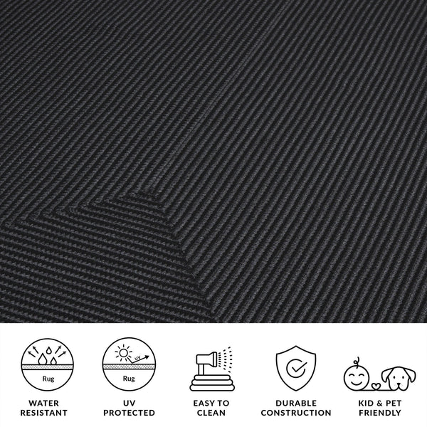 Safavieh Braided Area Rug - Stylish Green Design For Indoor/Outdoor Spaces, Perfect For Comfort And Elegance Black Polypropylene Pile Brd315z-6r