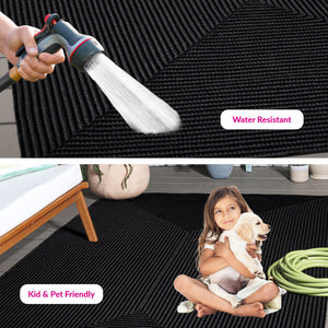 Safavieh Braided Area Rug - Stylish Green Design For Indoor/Outdoor Spaces, Perfect For Comfort And Elegance Black Polypropylene Pile Brd315z-6r