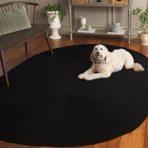 Safavieh Braided Area Rug - Stylish Green Design For Indoor/Outdoor Spaces, Perfect For Comfort And Elegance Black Polypropylene Pile Brd315z-6r