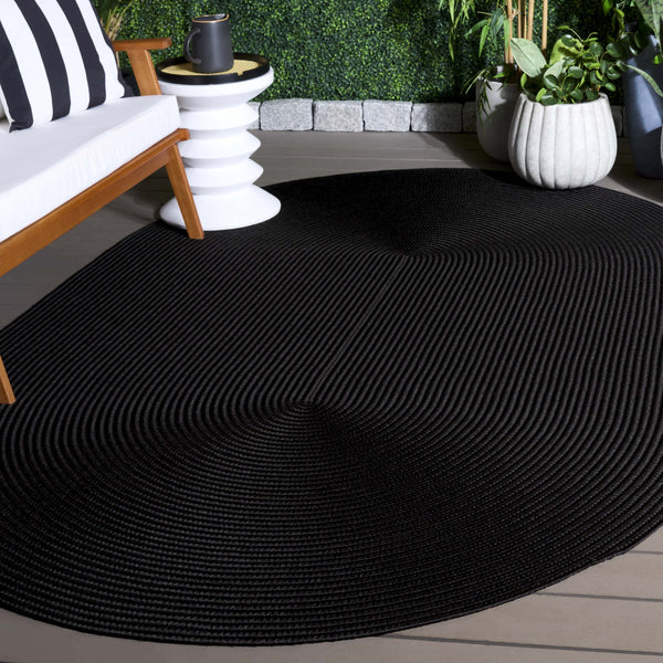 Safavieh Braided Area Rug - Stylish Green Design For Indoor/Outdoor Spaces, Perfect For Comfort And Elegance Black Polypropylene Pile Brd315z-6r