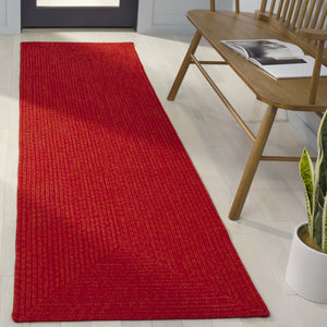 Safavieh Braided Indoor/Outdoor Area Rug - Elegant Rust Red Design For Hallways And Living Spaces Decor Rust ,Red Polypropylene Pile Brd317p-3ov