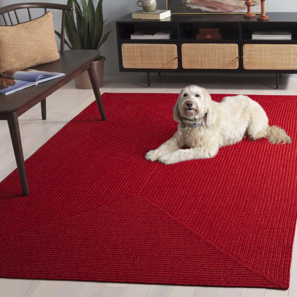 Safavieh Braided Indoor/Outdoor Area Rug - Elegant Rust Red Design For Hallways And Living Spaces Decor Rust ,Red Polypropylene Pile Brd317p-3ov