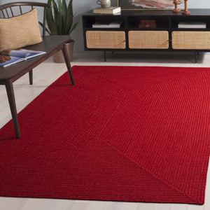 Safavieh Braided Indoor/Outdoor Area Rug - Elegant Rust Red Design For Hallways And Living Spaces Decor Rust ,Red Polypropylene Pile Brd317p-3ov