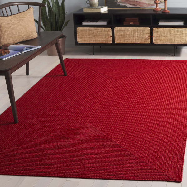 Safavieh Braided Indoor/Outdoor Area Rug - Elegant Rust Red Design For Hallways And Living Spaces Decor Rust ,Red Polypropylene Pile Brd317p-3ov