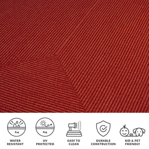 Safavieh Braided Indoor/Outdoor Area Rug - Elegant Rust Red Design For Hallways And Living Spaces Decor Rust ,Red Polypropylene Pile Brd317p-3ov