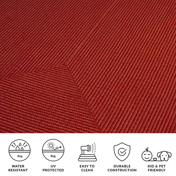 Safavieh Braided Indoor/Outdoor Area Rug - Elegant Rust Red Design For Hallways And Living Spaces Decor Rust ,Red Polypropylene Pile Brd317p-3ov