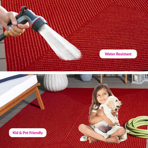 Safavieh Braided Indoor/Outdoor Area Rug - Elegant Rust Red Design For Hallways And Living Spaces Decor Rust ,Red Polypropylene Pile Brd317p-3ov