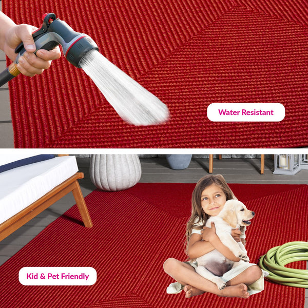 Safavieh Braided Indoor/Outdoor Area Rug - Elegant Rust Red Design For Hallways And Living Spaces Decor Rust ,Red Polypropylene Pile Brd317p-3ov