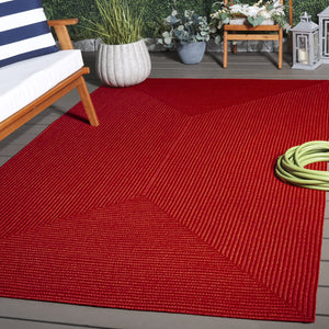 Safavieh Braided Indoor/Outdoor Area Rug - Elegant Rust Red Design For Hallways And Living Spaces Decor Rust ,Red Polypropylene Pile Brd317p-3ov