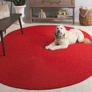 Safavieh Braided Indoor/Outdoor Area Rug - Elegant Rust Red Design For Hallways And Living Spaces Decor Rust ,Red Polypropylene Pile Brd317p-3ov