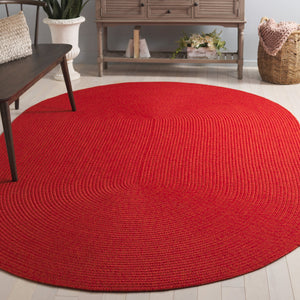 Safavieh Braided Indoor/Outdoor Area Rug - Elegant Rust Red Design For Hallways And Living Spaces Decor Rust ,Red Polypropylene Pile Brd317p-3ov