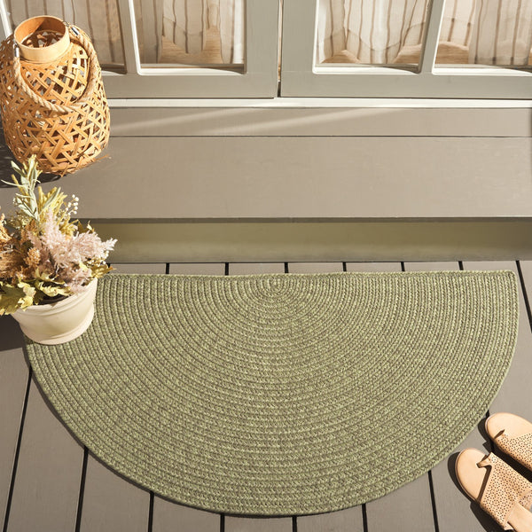 Safavieh Braided Indoor/Outdoor Area Rug - Elegant Rust Red Design For Hallways And Living Spaces Decor Sage Polypropylene Pile Brd317w-4sq