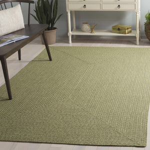 Safavieh Braided Indoor/Outdoor Area Rug - Elegant Rust Red Design For Hallways And Living Spaces Decor Sage Polypropylene Pile Brd317w-4sq