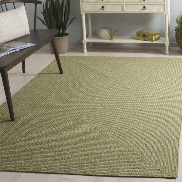 Safavieh Braided Indoor/Outdoor Area Rug - Elegant Rust Red Design For Hallways And Living Spaces Decor Sage Polypropylene Pile Brd317w-4sq