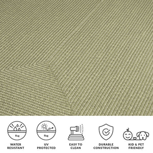 Safavieh Braided Indoor/Outdoor Area Rug - Elegant Rust Red Design For Hallways And Living Spaces Decor Sage Polypropylene Pile Brd317w-4sq