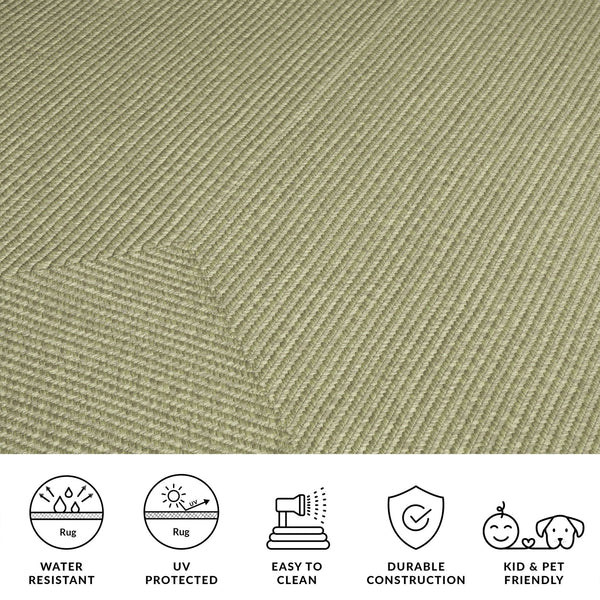 Safavieh Braided Indoor/Outdoor Area Rug - Elegant Rust Red Design For Hallways And Living Spaces Decor Sage Polypropylene Pile Brd317w-4sq