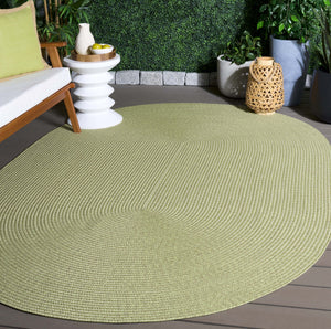 Safavieh Braided Indoor/Outdoor Area Rug - Elegant Rust Red Design For Hallways And Living Spaces Decor Sage Polypropylene Pile Brd317w-4sq