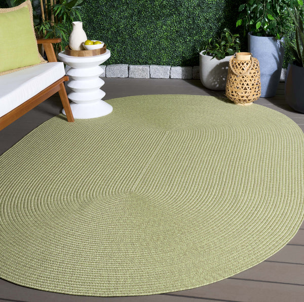 Safavieh Braided Indoor/Outdoor Area Rug - Elegant Rust Red Design For Hallways And Living Spaces Decor Sage Polypropylene Pile Brd317w-4sq