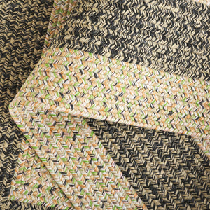 Safavieh Braded Area Rug - Hand-woven, Durable, Stylish Design For Indoor & Outdoor Spaces, Easy To Clean Black ,Light Green Polypropylene Pile Brd319z-5sq