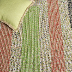 Safavieh Braded Area Rug - Hand-woven, Durable, Stylish Design For Indoor & Outdoor Spaces, Easy To Clean Black ,Light Green Polypropylene Pile Brd319z-5sq