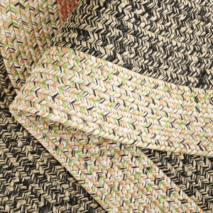 Safavieh Braded Area Rug - Hand-woven, Durable, Stylish Design For Indoor & Outdoor Spaces, Easy To Clean Black ,Light Green Polypropylene Pile Brd319z-5sq