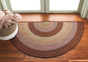 Safavieh Braded Braided Rugs Hand-woven Area Rug In Elegant Earth Tones - Versatile Indoor/Outdoor Décor Piece Dark Brown ,Light Green Polypropylene Pile Brd320t-3r