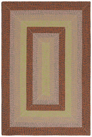 Safavieh Braded Braided Rugs Hand-woven Area Rug In Elegant Earth Tones - Versatile Indoor/Outdoor Décor Piece Dark Brown ,Light Green Polypropylene Pile Brd320t-3r