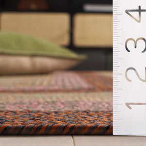 Safavieh Braded Braided Rugs Hand-woven Area Rug In Elegant Earth Tones - Versatile Indoor/Outdoor Décor Piece Dark Brown ,Light Green Polypropylene Pile Brd320t-3r